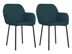 Sillas de comedor 2 unidades terciopelo azul