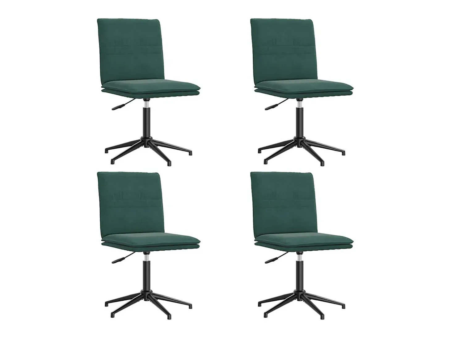 Sillas de comedor 4 unidades terciopelo verde oscuro