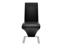 Sillas de comedor 2 unidades cuero sintético negro