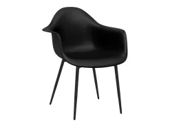 Sillas de comedor 6 unidades negras PP