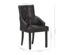 Sillas de comedor 4 unidades cuero de cabra auténtico negro