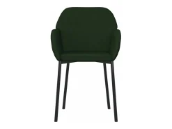 Sillas de comedor 2 unidades terciopelo verde oscuro