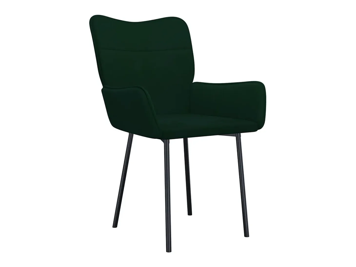 Sillas de comedor 2 unidades terciopelo verde oscuro