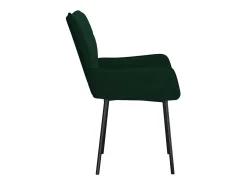 Sillas de comedor 2 unidades terciopelo verde oscuro
