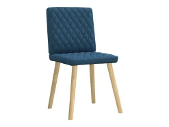 Sillas de comedor 6 unidades tela azul