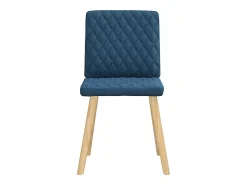 Sillas de comedor 6 unidades tela azul
