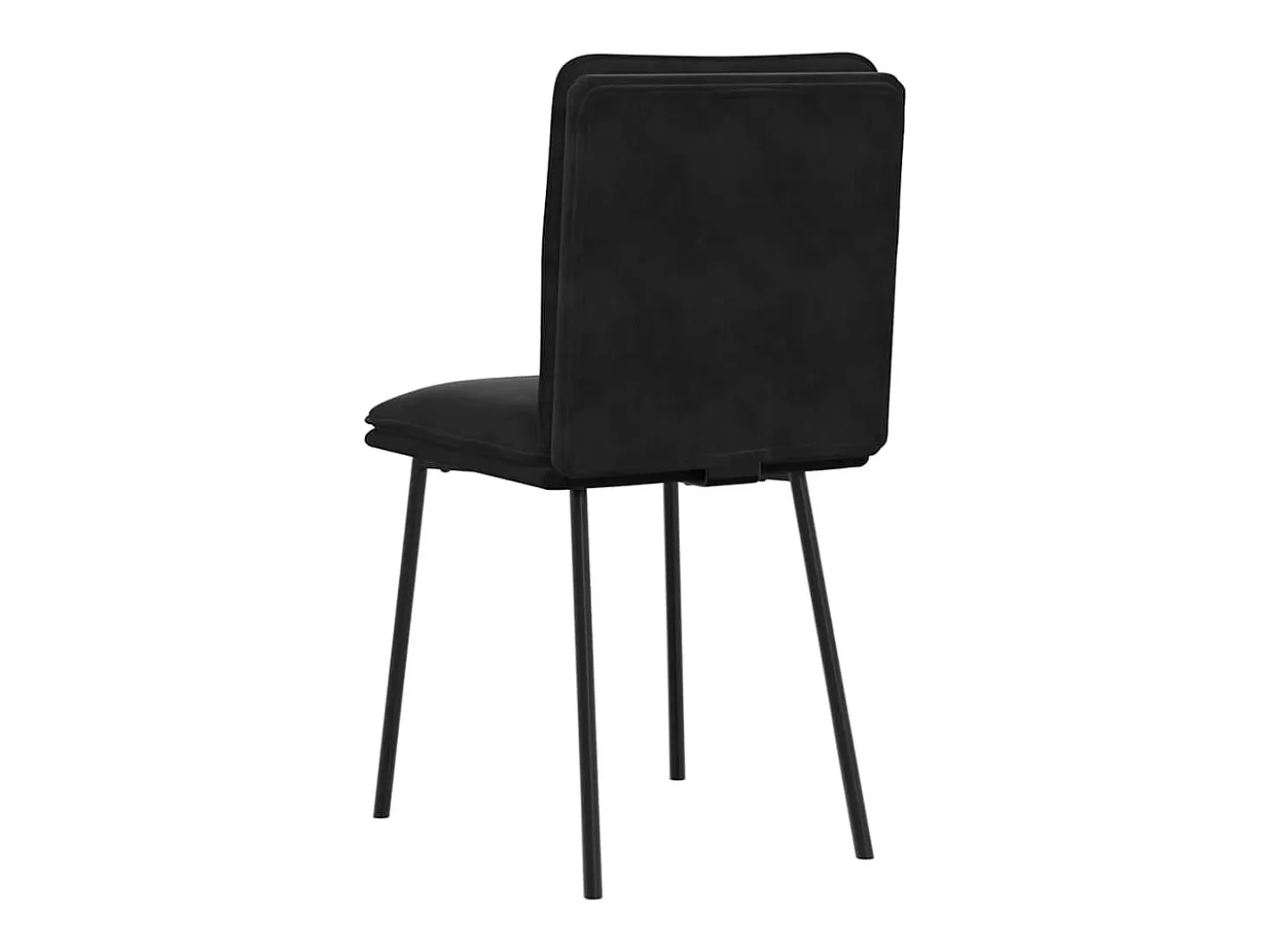 Sillas de comedor 2 unidades terciopelo negro