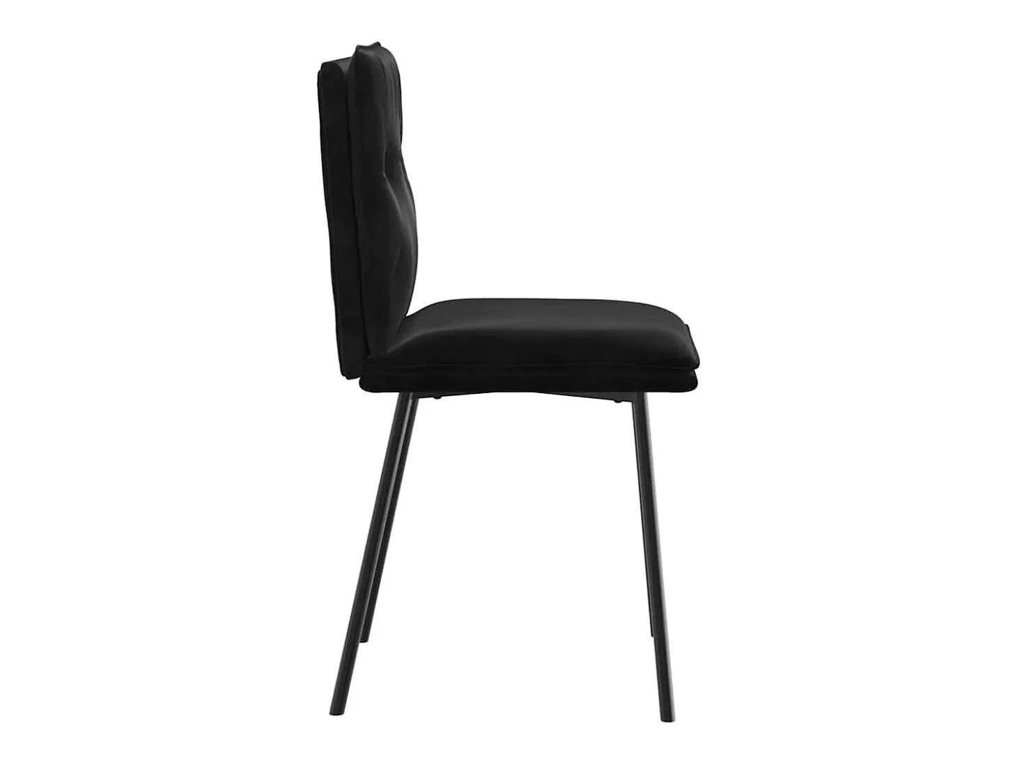 Sillas de comedor 2 unidades terciopelo negro