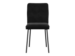 Sillas de comedor 2 unidades terciopelo negro