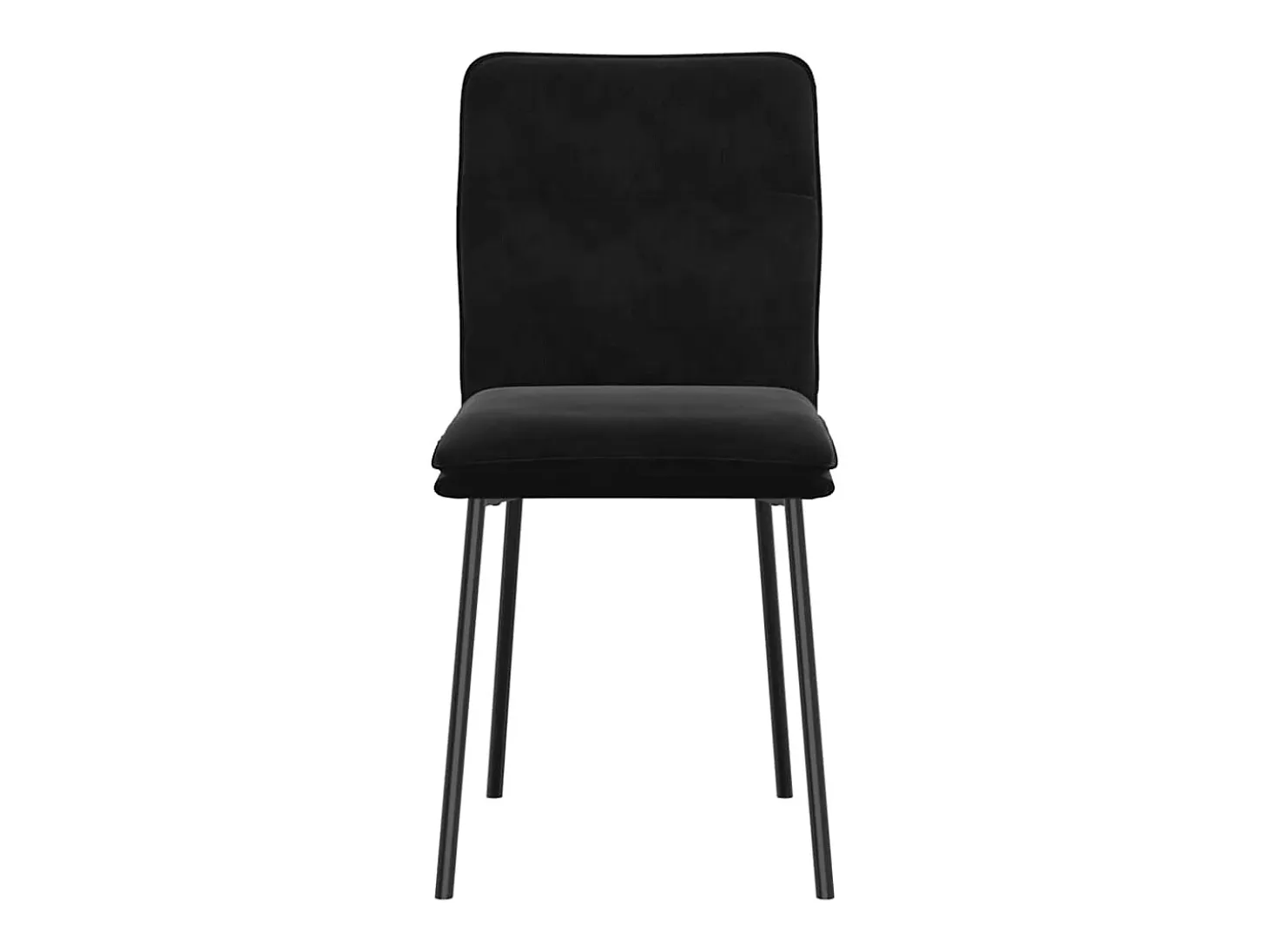 Sillas de comedor 2 unidades terciopelo negro