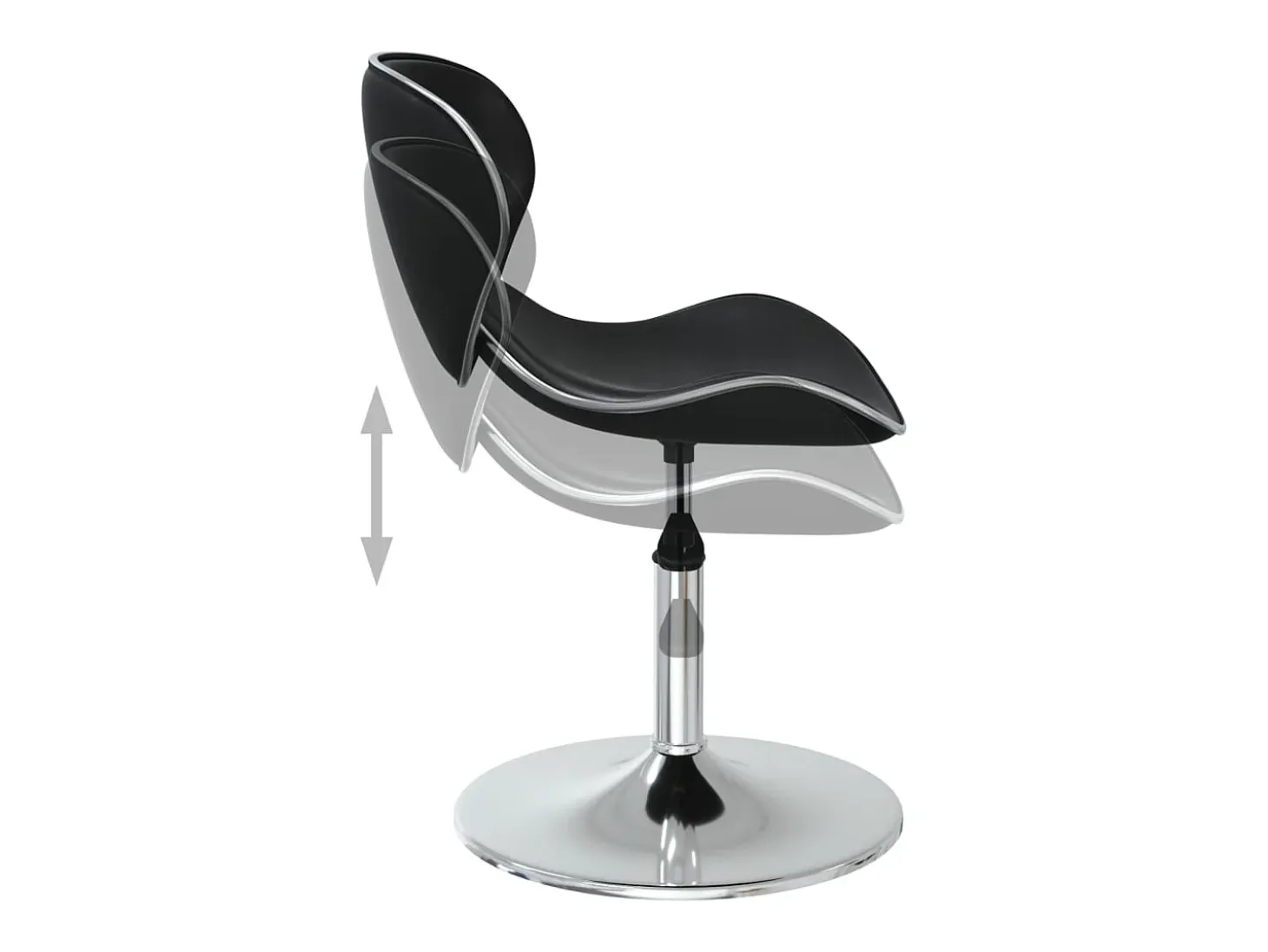Sillas de comedor 4 unidades cuero sintético negro