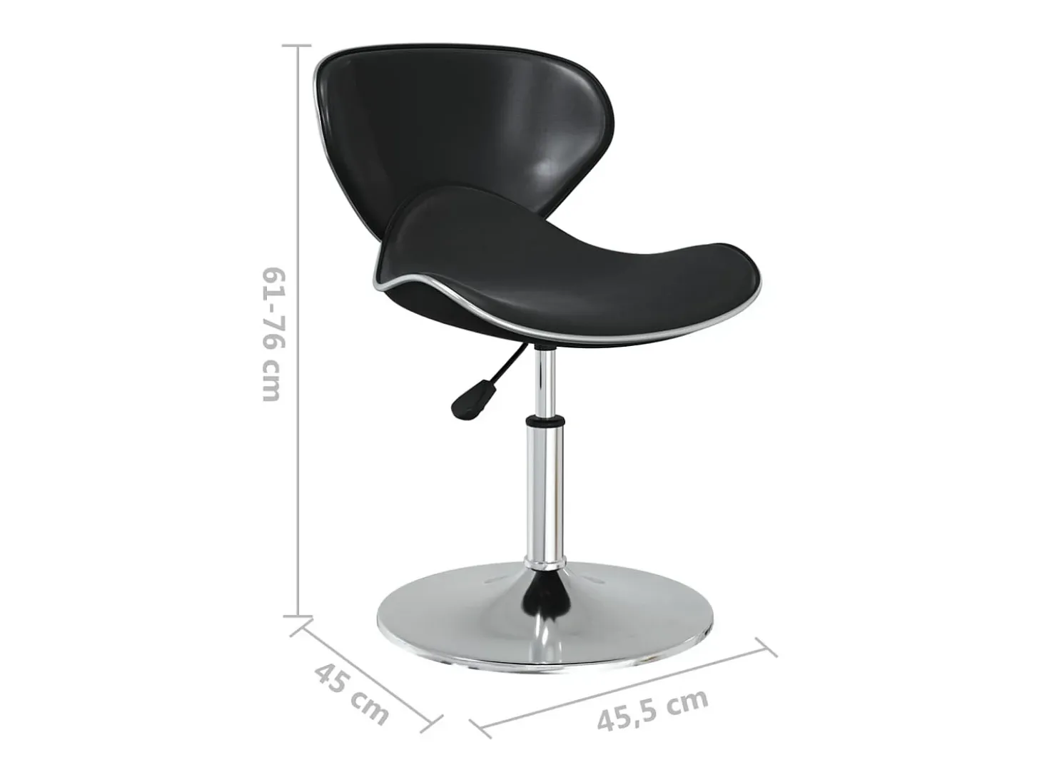 Sillas de comedor 4 unidades cuero sintético negro