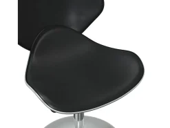 Sillas de comedor 4 unidades cuero sintético negro