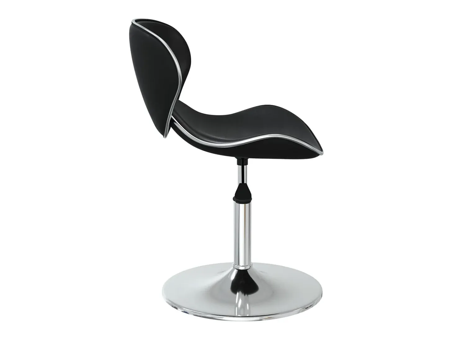 Sillas de comedor 4 unidades cuero sintético negro