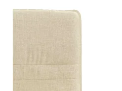 Sillas de comedor 2 unidades tela color crema