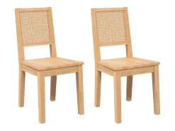 Sillas de comedor 2 unidades madera maciza de caucho