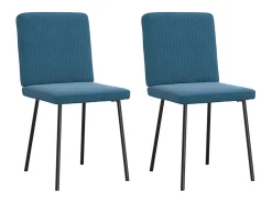 Sillas de comedor 2 unidades terciopelo azul