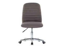 Sillas de comedor 2 unidades tela gris topo