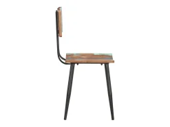 Sillas de comedor 6 unidades madera maciza reciclada