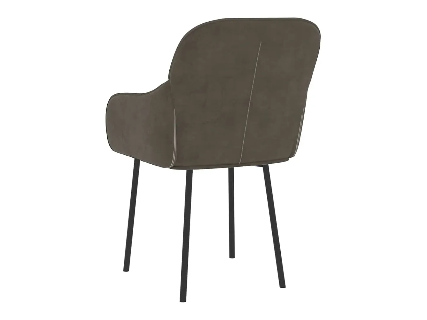 Sillas de comedor 2 unidades terciopelo gris oscuro