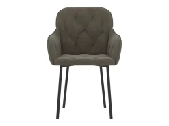 Sillas de comedor 2 unidades terciopelo gris oscuro