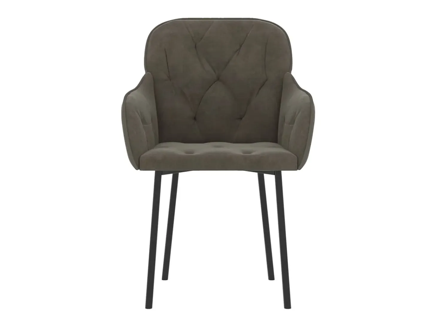 Sillas de comedor 2 unidades terciopelo gris oscuro