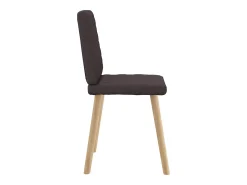 Sillas de comedor 2 unidades tela marrón oscuro