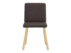 Sillas de comedor 2 unidades tela marrón oscuro