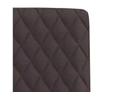 Sillas de comedor 2 unidades tela marrón oscuro