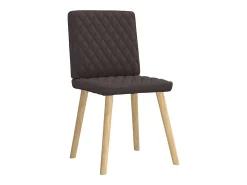 Sillas de comedor 2 unidades tela marrón oscuro