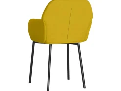 Sillas de comedor 2 unidades terciopelo amarillo