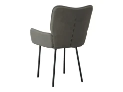 Sillas de comedor 2 unidades terciopelo gris oscuro