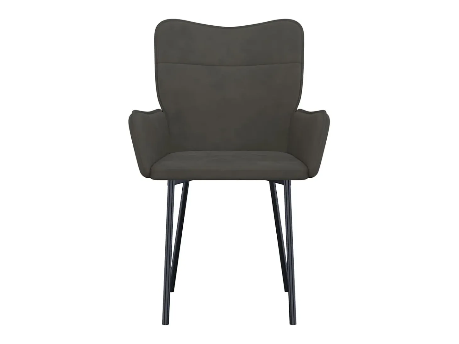 Sillas de comedor 2 unidades terciopelo gris oscuro