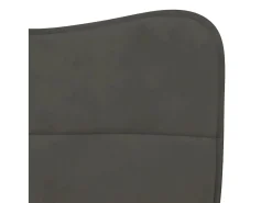 Sillas de comedor 2 unidades terciopelo gris oscuro