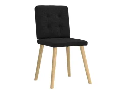 Sillas de comedor 2 unidades tela negro