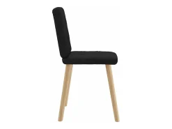 Sillas de comedor 2 unidades tela negro