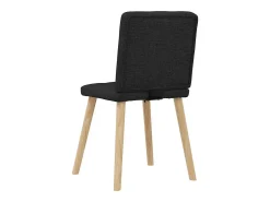 Sillas de comedor 2 unidades tela negro