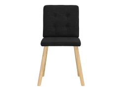 Sillas de comedor 2 unidades tela negro