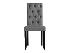 Sillas de comedor 6 unidades tela gris oscuro