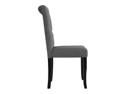 Sillas de comedor 6 unidades tela gris oscuro