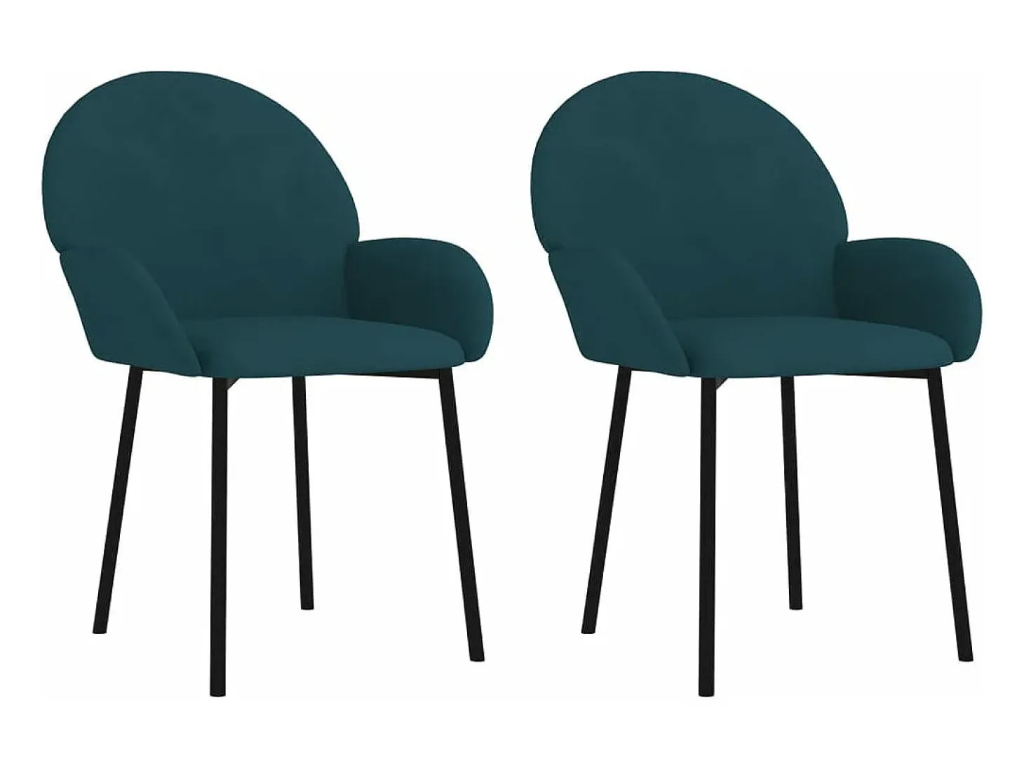 Sillas de comedor 2 unidades terciopelo azul