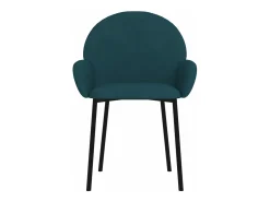 Sillas de comedor 2 unidades terciopelo azul