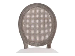 Sillas de comedor 6 unidades tela color crema