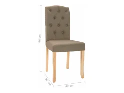 Sillas de comedor 4 unidades tela gris taupé
