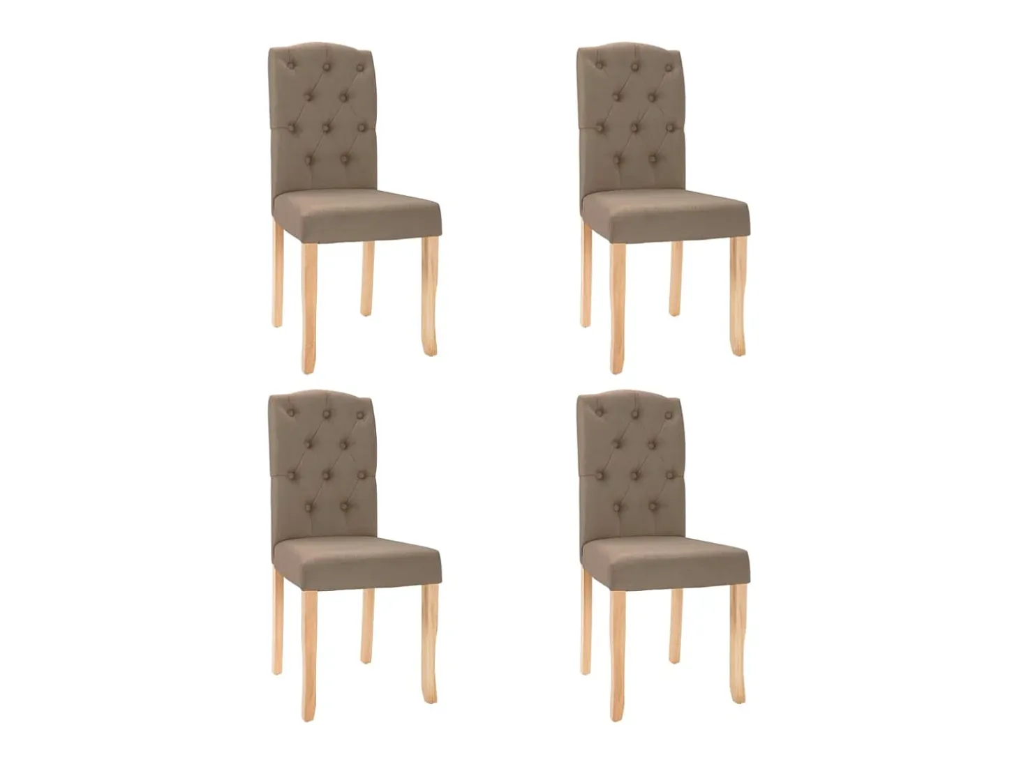 Sillas de comedor 4 unidades tela gris taupé