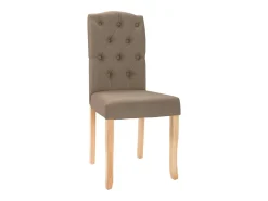 Sillas de comedor 4 unidades tela gris taupé