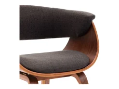 Sillas de comedor 4 unidades de madera curvada y tela gris