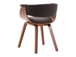 Sillas de comedor 4 unidades de madera curvada y tela gris