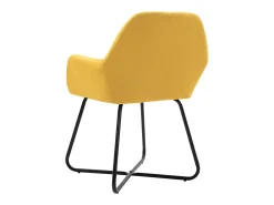 Sillas de comedor 2 unidades tela amarillo