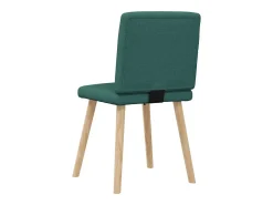 Sillas de comedor 2 unidades tela verde oscuro